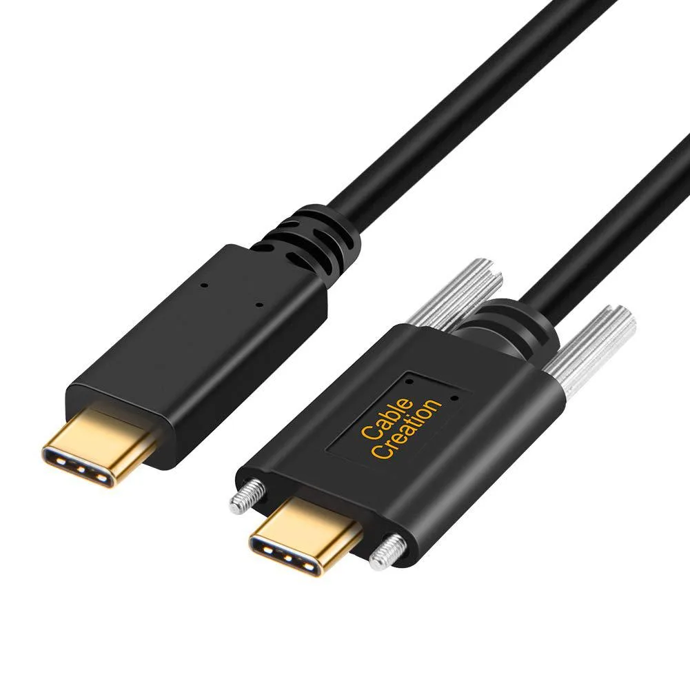 CableCreation CableCreation USB C to USB C Cable 10Gbps 3.3Ft Dual Screw Locking — product photo