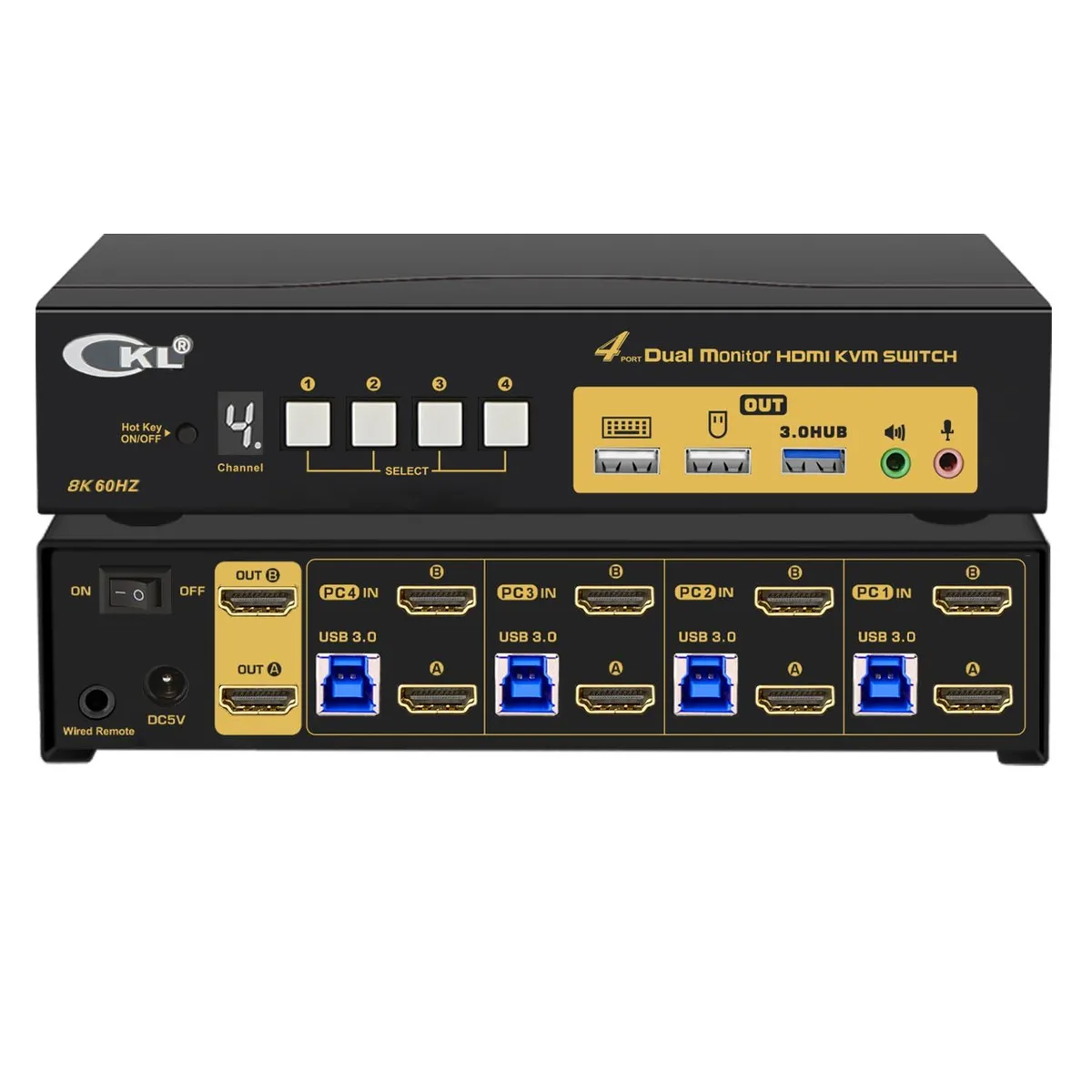 Vszerda Vszerda 942HUA-5 4×2 KVM Switch HDMI 2.1 8K 60Hz 4K 144Hz — product photo