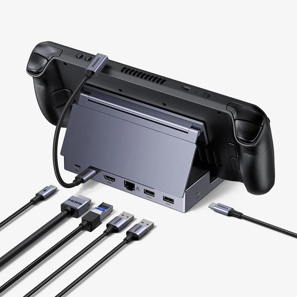  UGREEN 75126 6-in-1 Docking Station 4K@120Hz HDMI 2.1 100W PD Grey — product photo