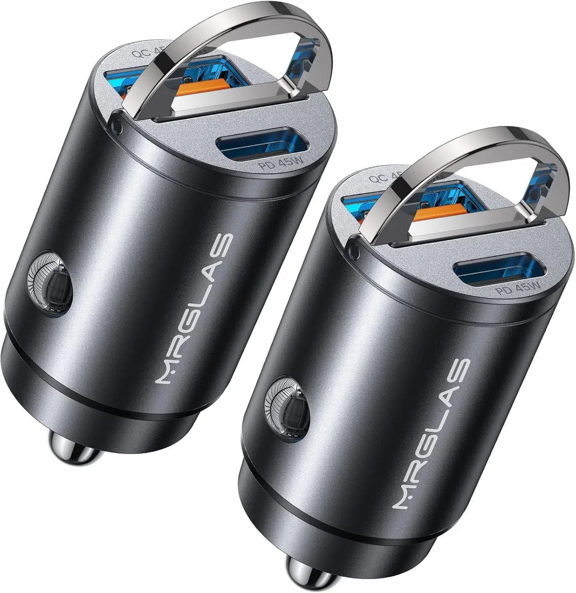 Hamzan Hamzan 2-Pack 90W USB-C Car Charger Super Mini Metal PD45W QC45W — product photo