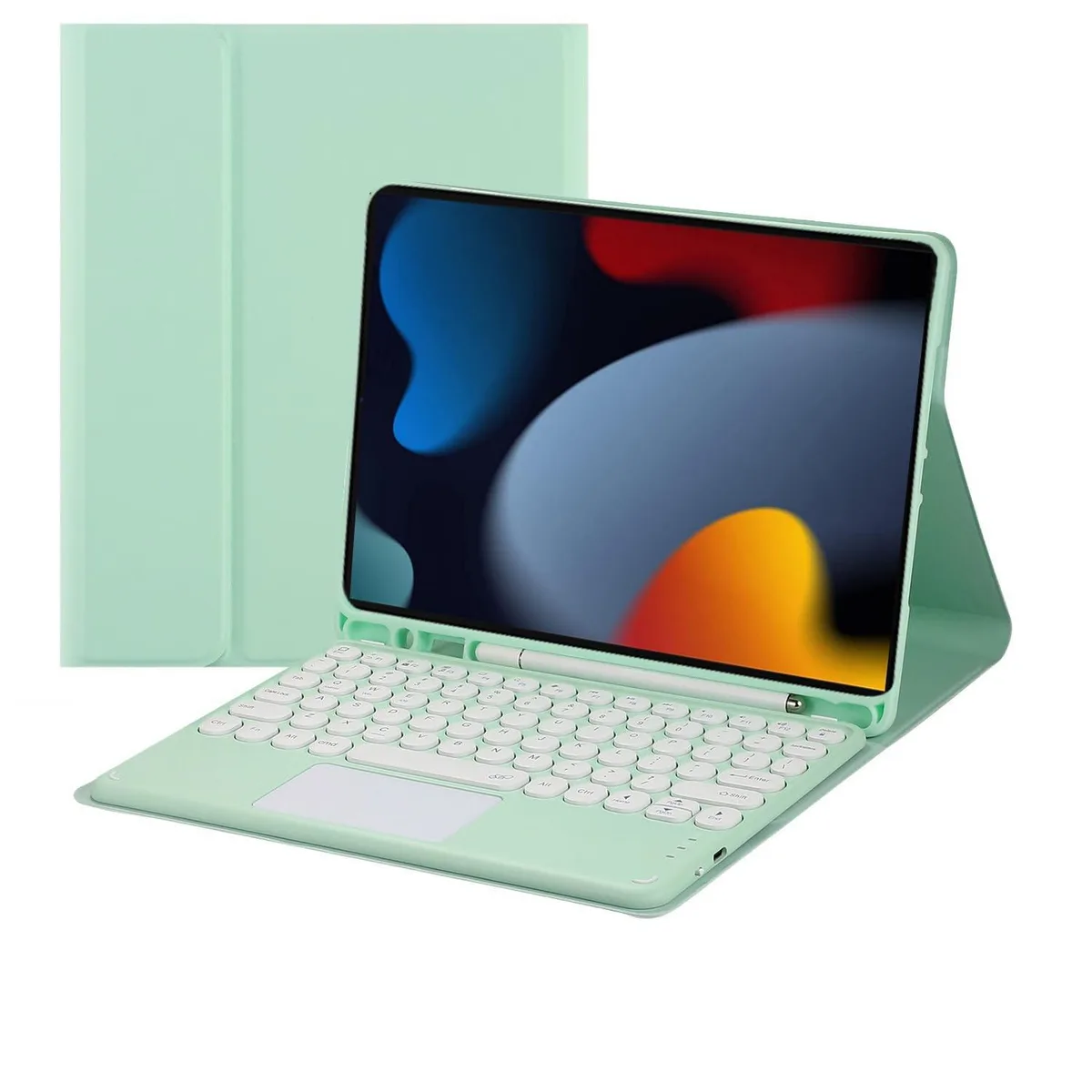 Timoom Timoom Green Backlit Keyboard Case with Touchpad for iPad 10.2" (2019/2020/2021) — product photo