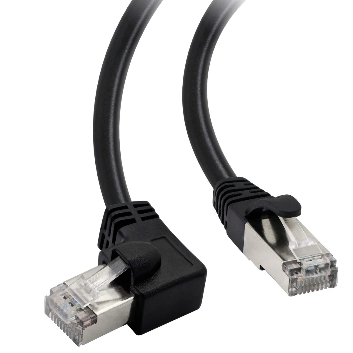 BUCIER BUCIER Cat5 90 Degree RJ45 Ethernet Cable 1.5FT Angle Right — product photo