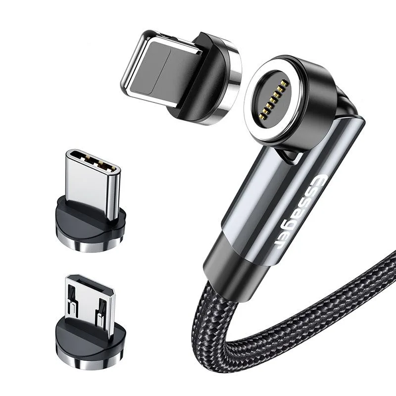 LUOM LUOM Essager WX 540° Magnetic USB-C Cable 6.6ft 2-pack Super Fast Charger 480Mbps Data — product photo