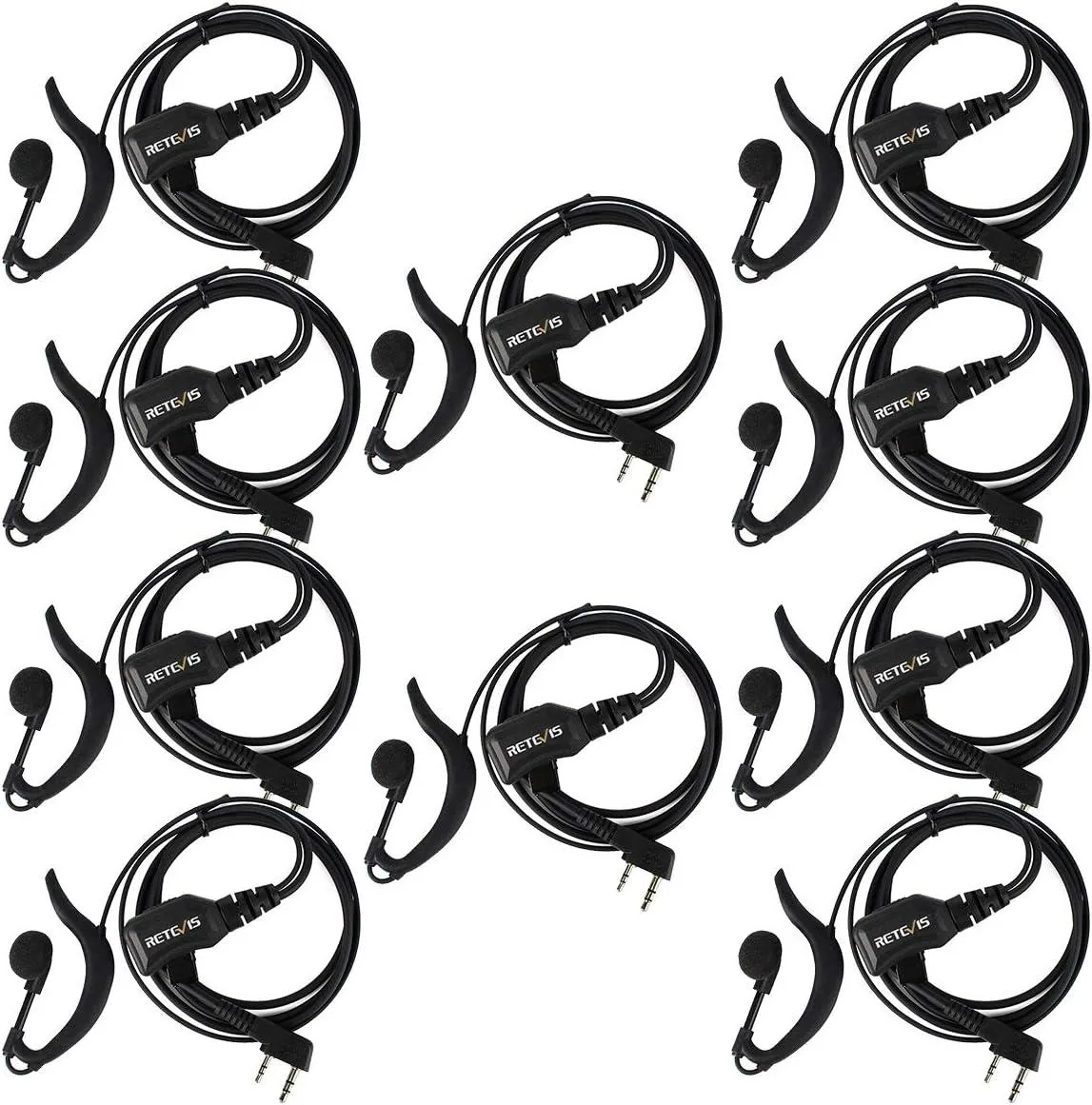 usbroway usbroway G-Shape Earpiece 2-Pin 10 Pack — product photo