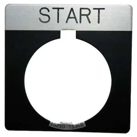 Eaton Eaton 10250TS33 Square Legend Plate Start Black 30.5 mm — product photo