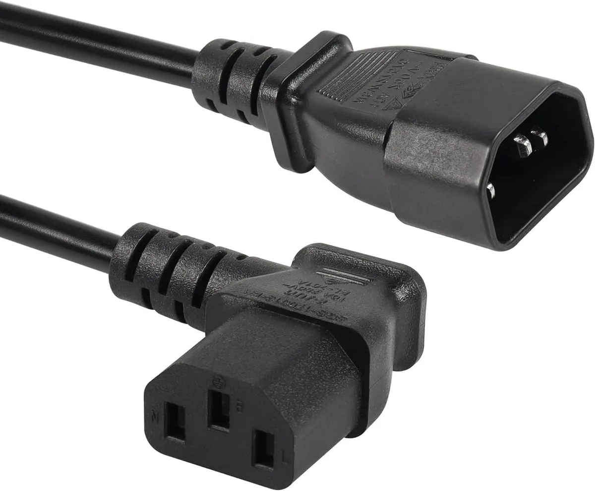 TeKit TeKit C14 to 90° C13 Power Extension Cord 1.5m — product photo