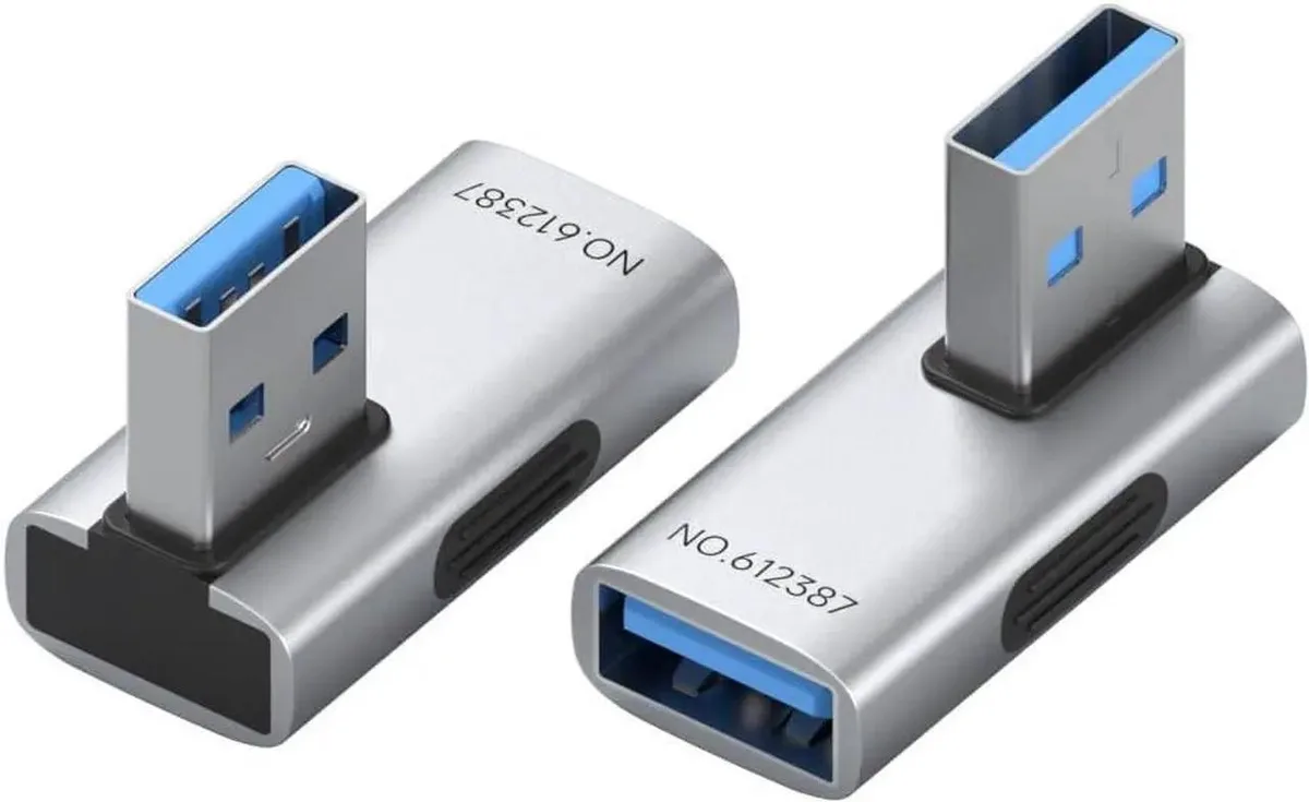 SMUGDESK SMUGDESK 2 Pack 90 Degree Vertical Back USB 3.2 Right &amp; Left Angle Adapter — product photo
