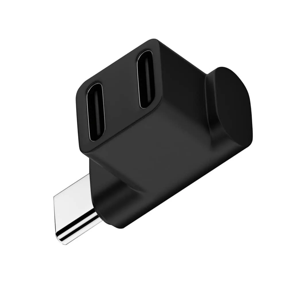 Fervit Fervit 10Gbps USB 3.0 Type-C Male to Dual Female Power Data Splitter Up Angled — product photo