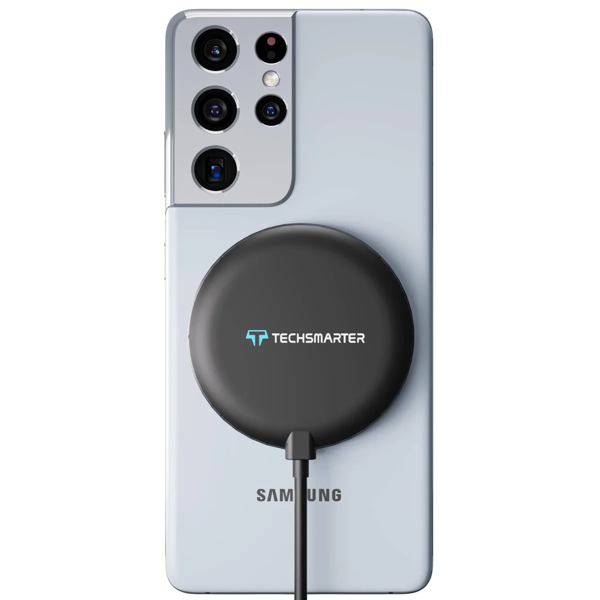 Techsmarter Techsmarter 15W Wireless Charger Pad with Suction Cups Black — product photo