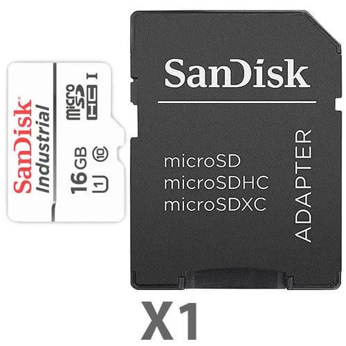 SanDisk SanDisk Industrial 16GB microSDHC Class 10 80MB/s 50MB/s memory card — product photo