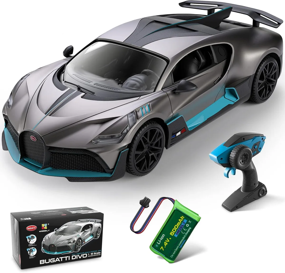 usbroway usbroway Bugatti Divo 1/16 RC Car 12km/h 2.4GHz 7.4V 500mAh — product photo
