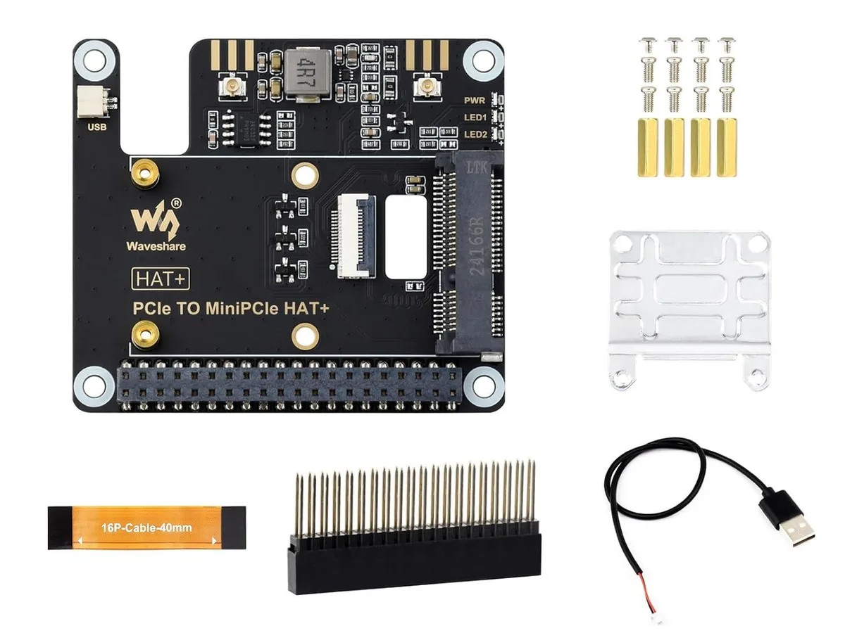 LORDWORLD LORDWORLD PCIe to MiniPCIe HAT+ 16-pin development board — product photo