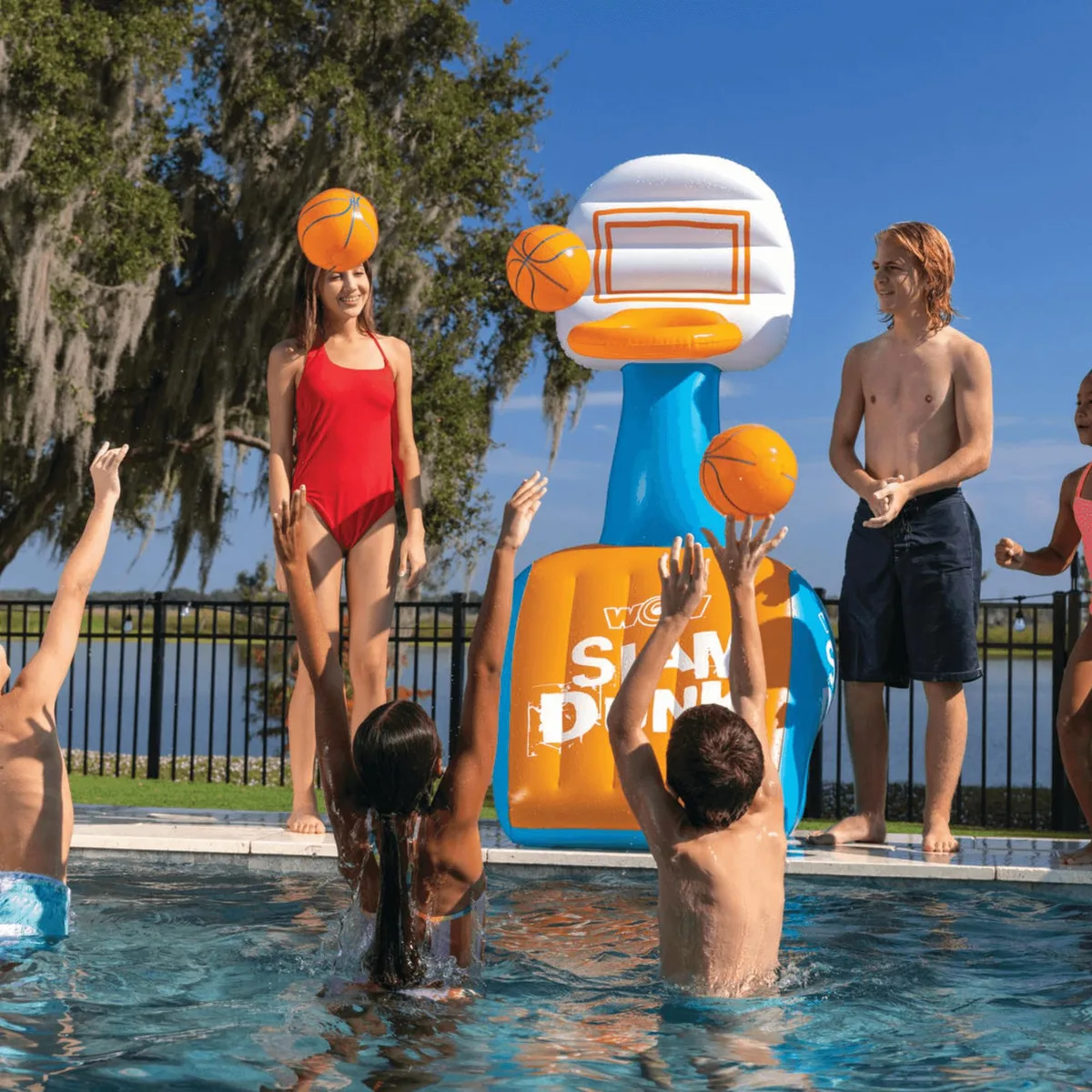 WOW Watersports WOW Watersports Slam Dunk Hoop and Basketballs outdoor toy 22-WMS-4311 — product photo