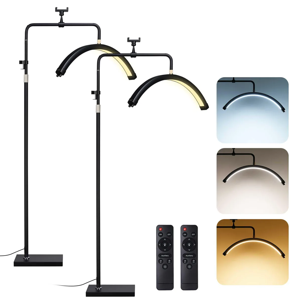 Byootique Byootique 12NDL003-28IN-06X2 28" Half Moon LED Floor Lamp 2 Pack — product photo