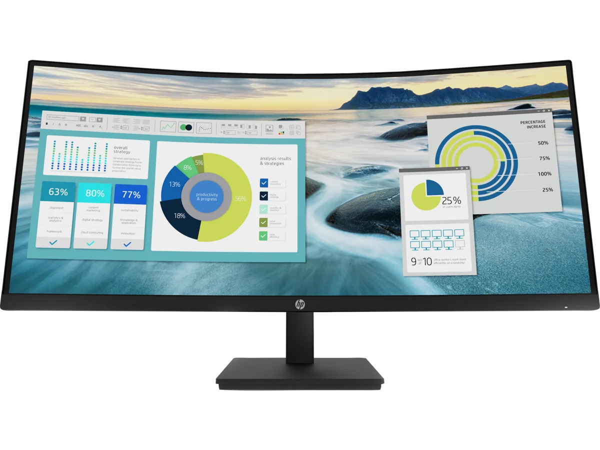 HP HP P34hc G4 34" 100 Hz UWQHD curved gaming monitor 21Y56AA#ABA — product photo