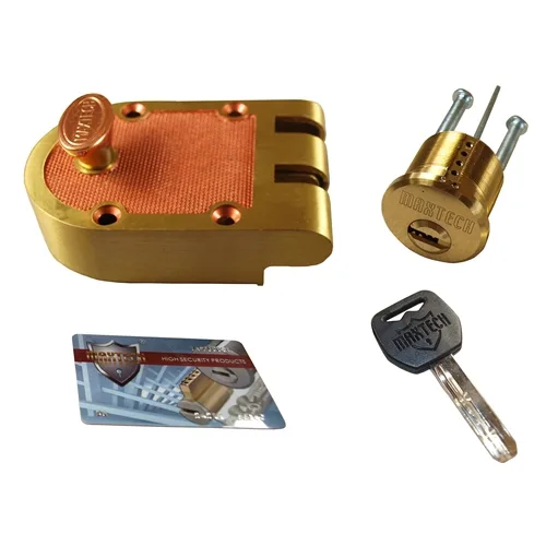 MAXTECH MAXTECH Solid Bronze Jimmy Proof Deadbolt Single Cylinder Lock Set 006 Keyway — product photo
