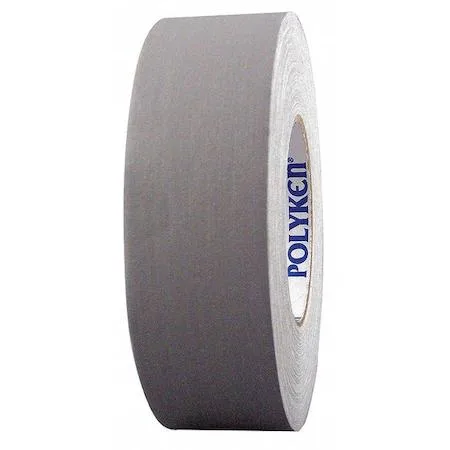 Gray vinyl-coated cloth gaffer's tape roll, 2-3/4 inches wide