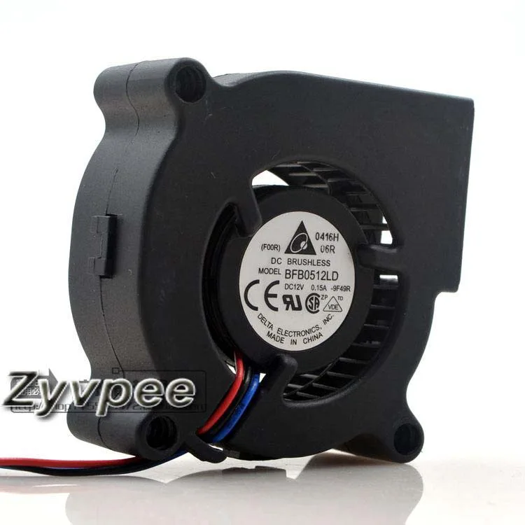 Zyvpee Zyvpee BFB0512LD 50x20mm 12V .15A 3-pin blower case fan — product photo