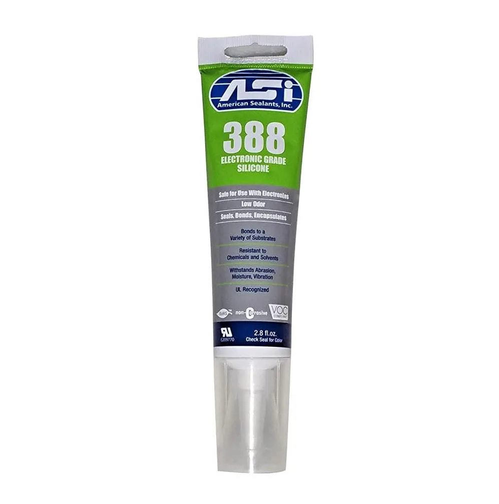 ASI ASI ASI388-2.8Clear adhesive 2.8 oz electronic grade silicone — product photo