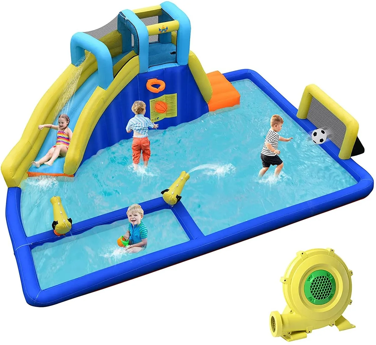 SlickBlue SlickBlue 6-in-1 Inflatable Water Slides with Blower outdoor toy — product photo