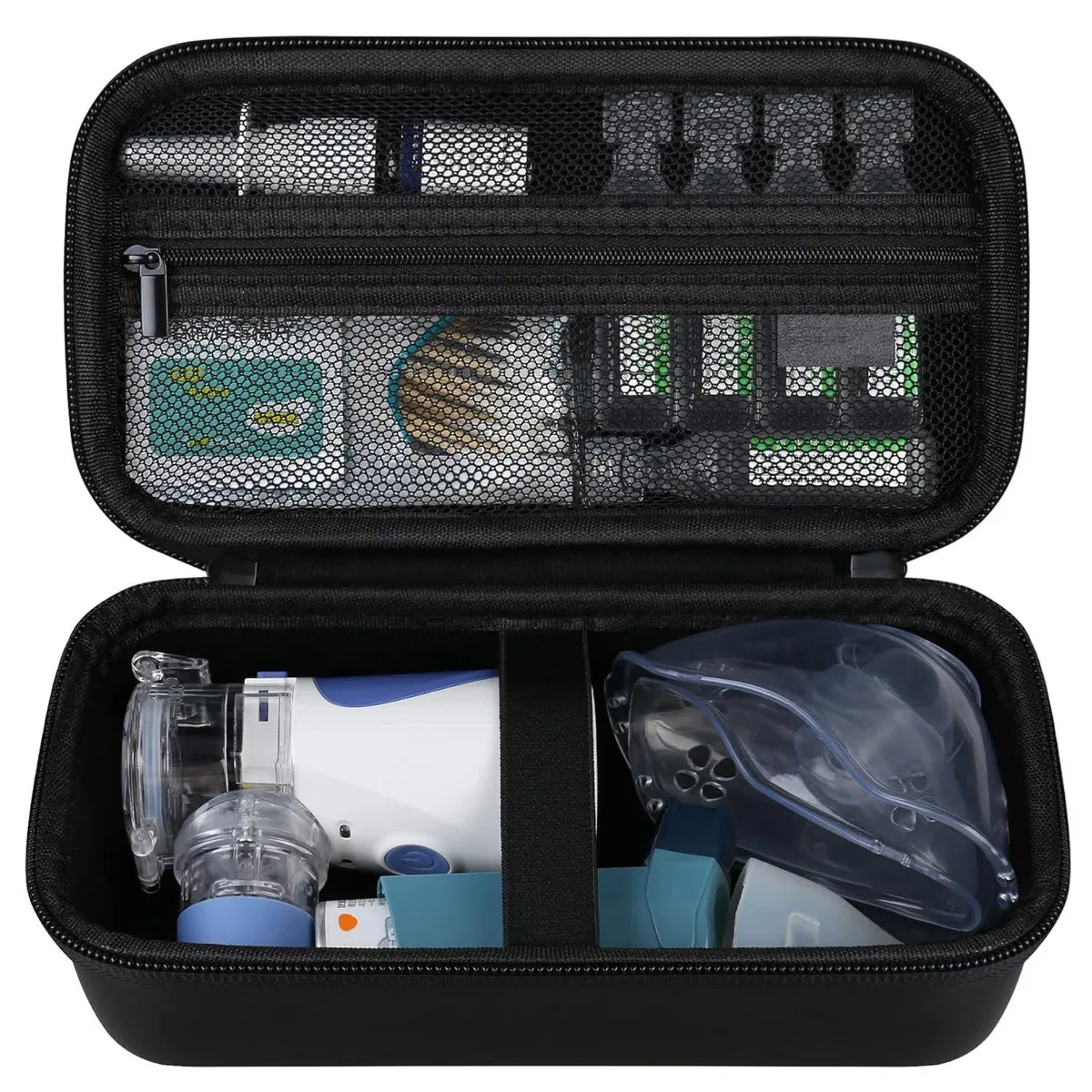 BONAEVER BONAEVER Carrying Case for Portable Handheld Inhaler Nebulizer Machine, Black — product photo