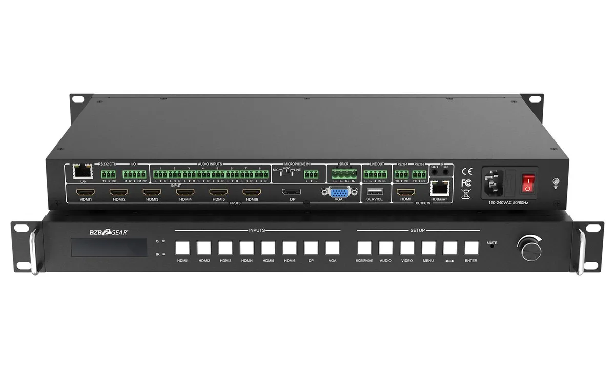 BZBGEAR BZBGEAR BG-PSC8X2HDB 8x2 4K UHD seamless presentation video switch — product photo