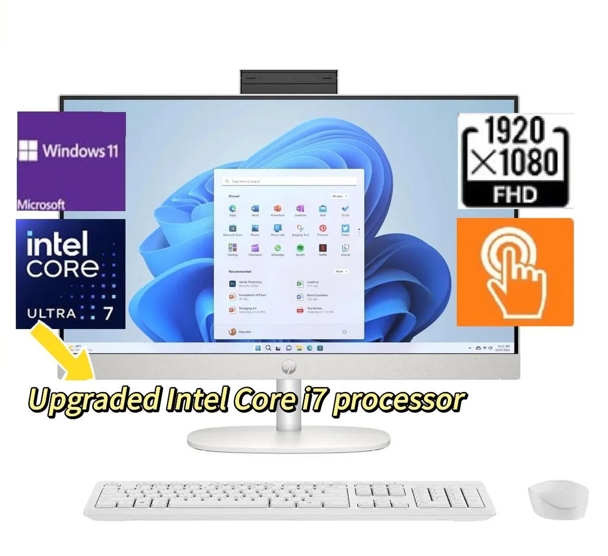 HP HP All-in-One 27" Touchscreen Core Ultra 7 155U 32GB 1TB Windows 11 Pro — product photo
