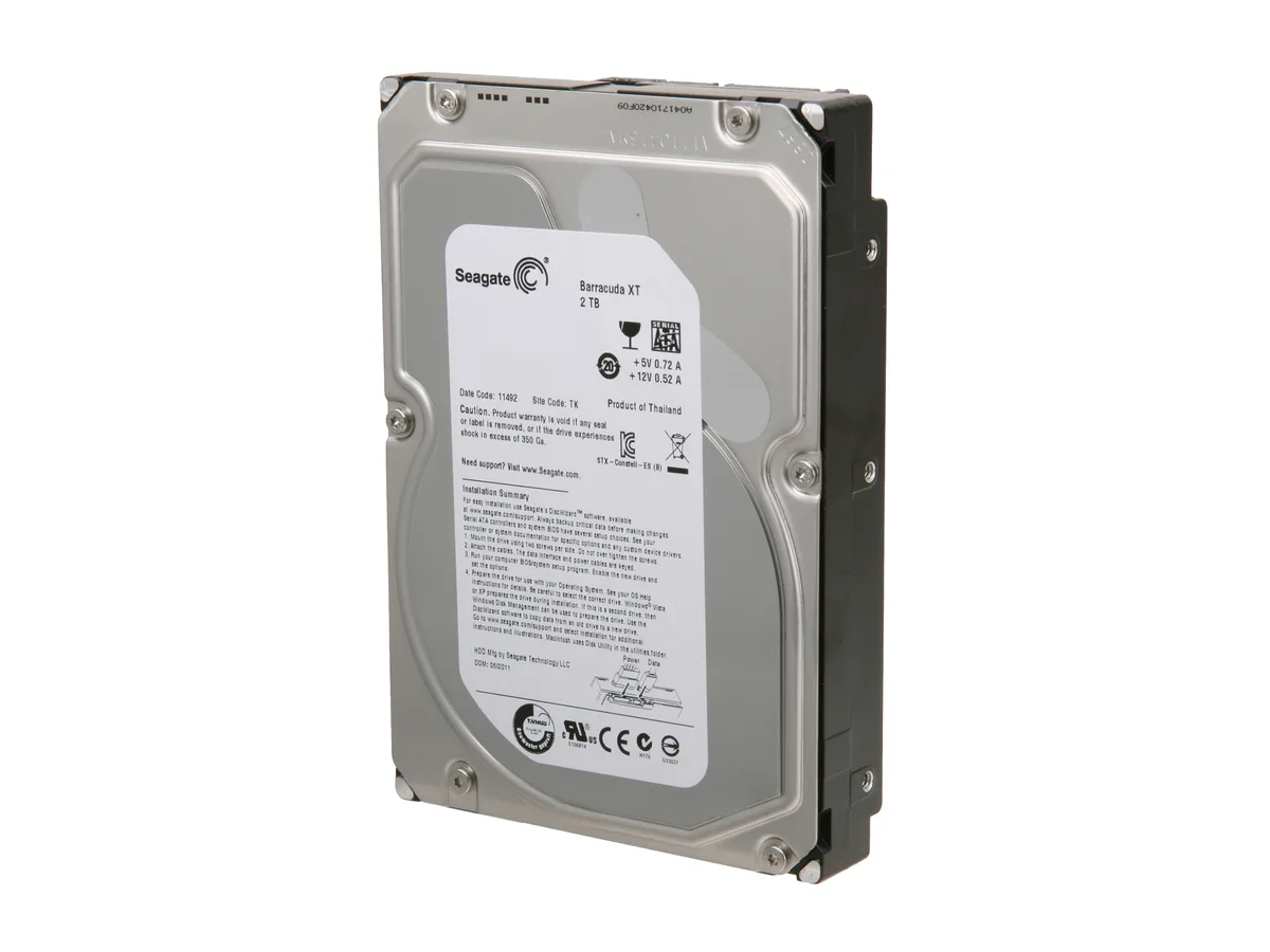 Seagate Seagate ST32000641AS BarraCuda XT 2TB 7200 RPM 64MB SATA 6.0Gb/s 3.5" internal hard drive — product photo