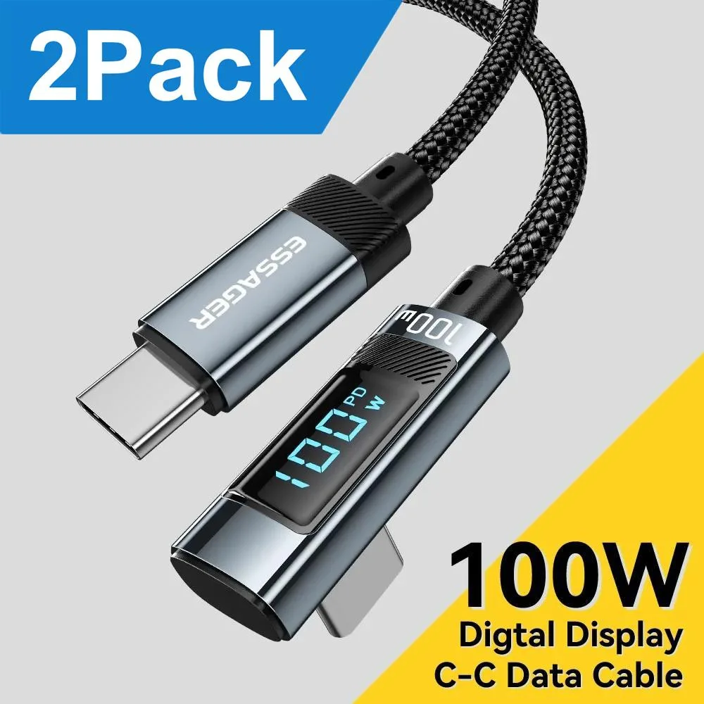 ESTONE ESTONE Essager HCL100W USB-C Cable 100W 6.6ft 2-Pack — product photo