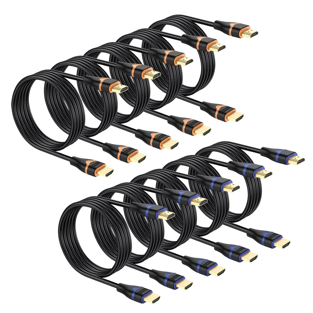 Keyence Keyence 10-Pack 6.6FT HDMI 2.0 Cables 4K@60Hz 2K@144Hz HDR ARC 24K Gold 28AWG — product photo