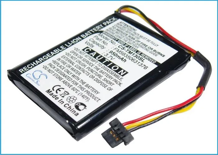 Rectangular silver battery pack with label for Roomba One 125 and 130