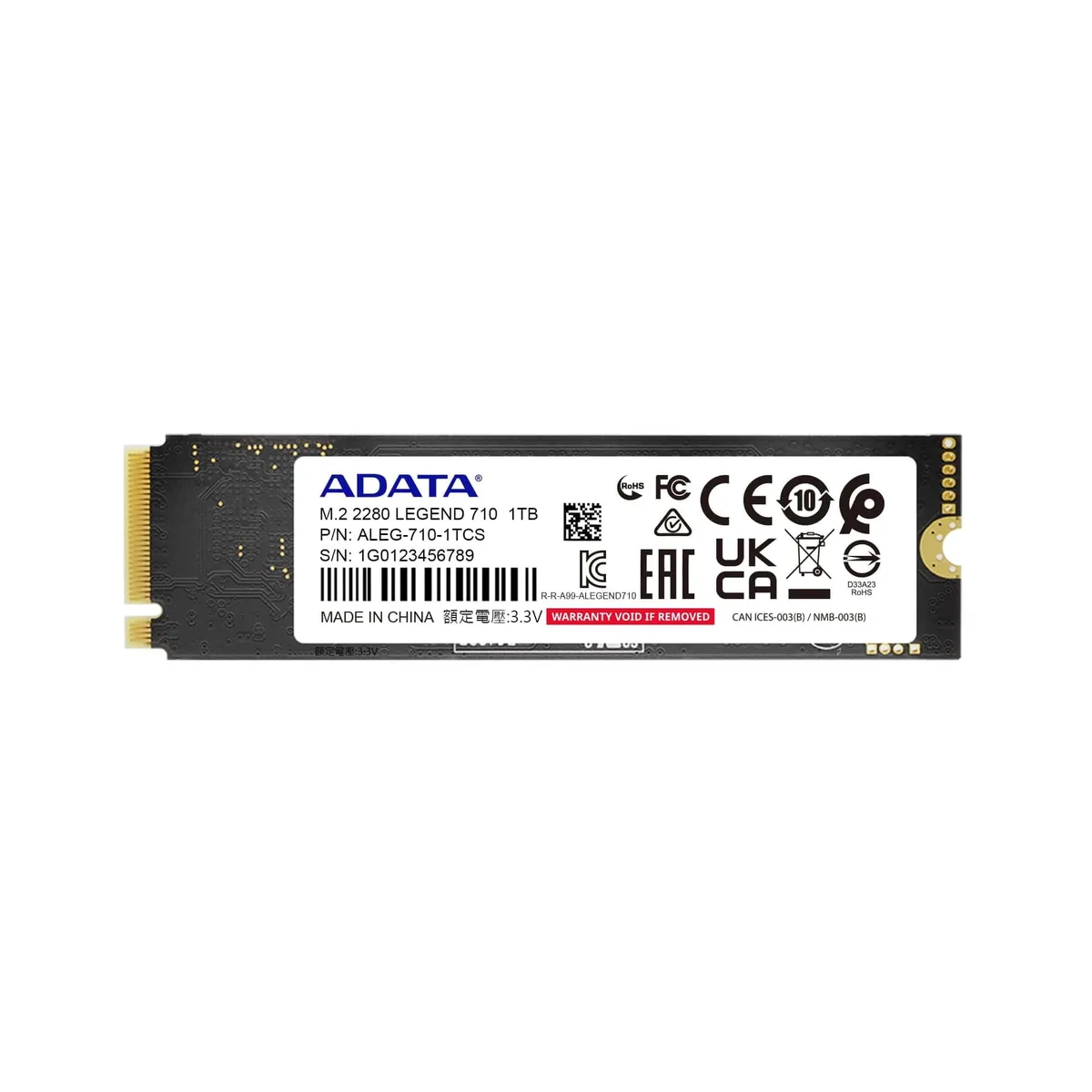 ADATA LEGEND 710 512GB M.2 2280 internal SSD with heatsink