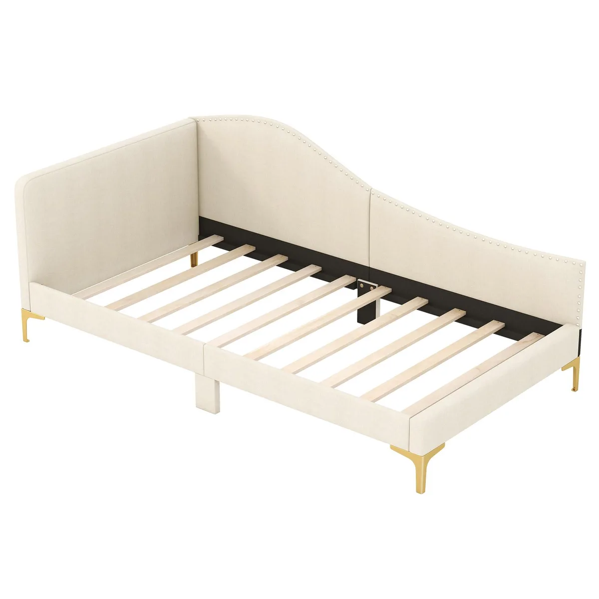 SlickBlue SlickBlue Upholstered Daybed Twin Beige 80x42x32in — product photo