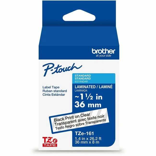 Brother Brother TZE161G label tape clear laminated 26.20 ft — product photo