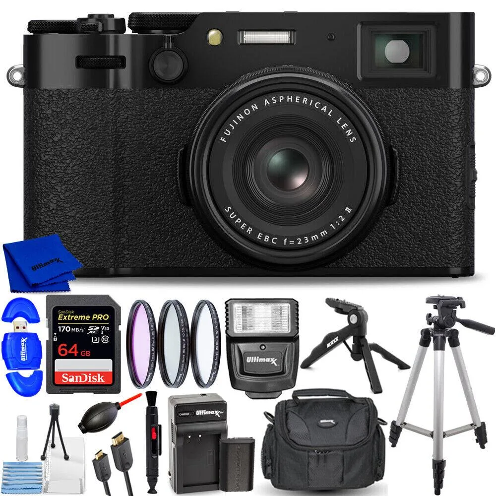 FUJIFILM FUJIFILM X100VI Digital Camera (Black) 15PC Accessory Bundle — product photo