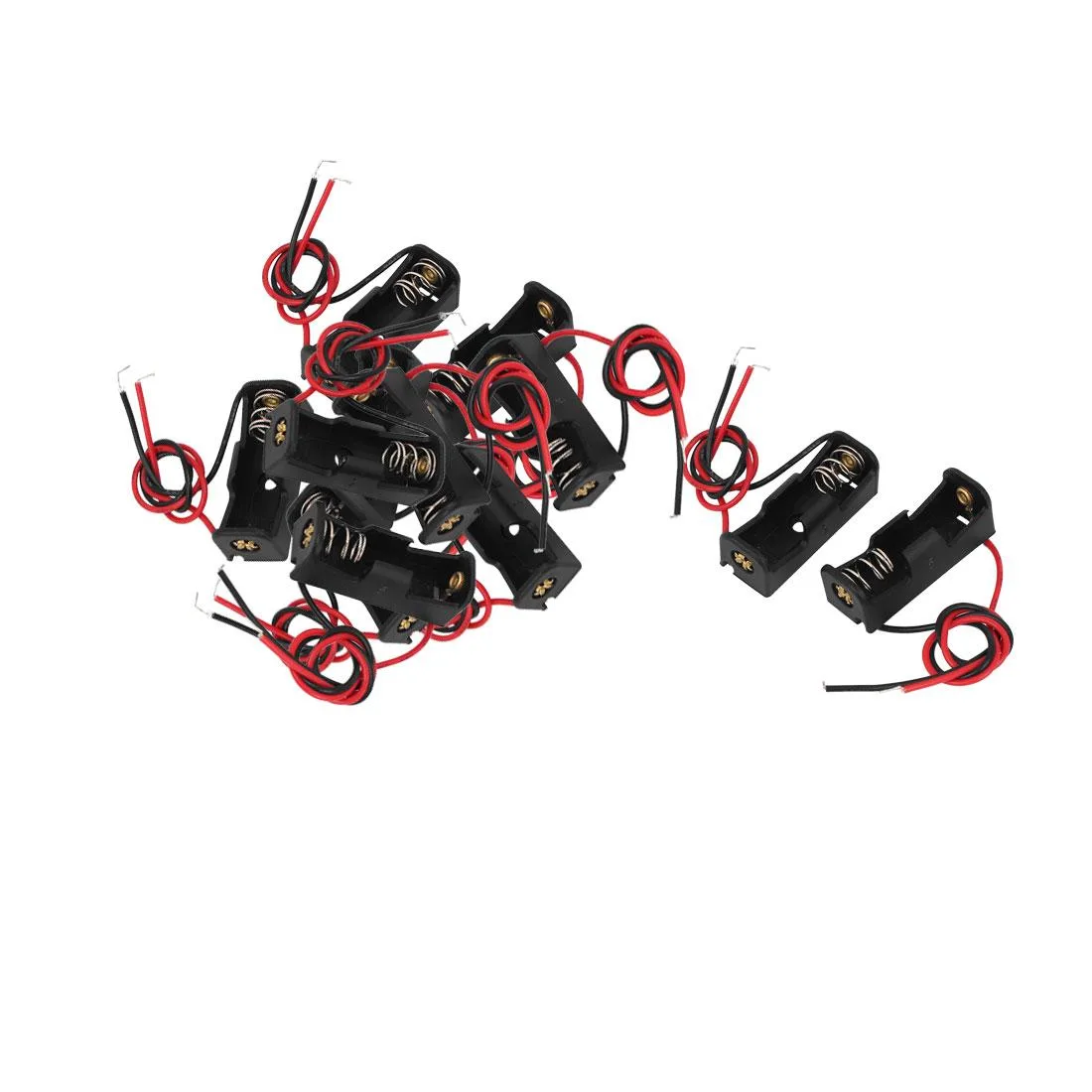 Unique-Bargains Unique-Bargains 10 Pcs Spring Clip ABS Battery Holder Black for 1x 23A/12V — product photo