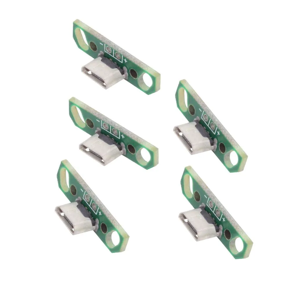 LORDWORLD LORDWORLD Micro USB 2.0 Female Connector 5pcs PCB Mount Solder Type — product photo