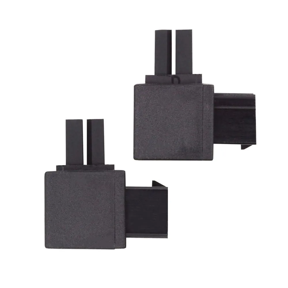 Two black right-angled 8-pin CPU power adapters, one up one down