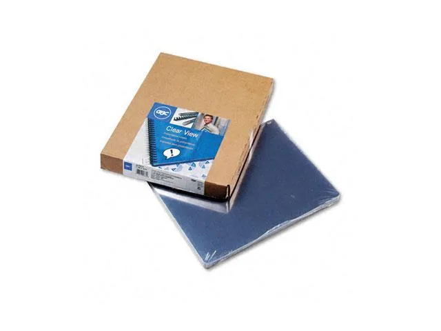 Clear transparent binding covers with rounded corners in a box of 100