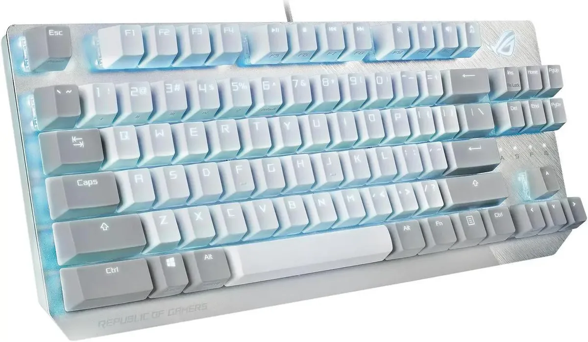 ASUS ASUS ROG Strix Scope NX TKL Moonlight White Wired Mechanical Gaming Keyboard ROG NX Red Switches — product photo