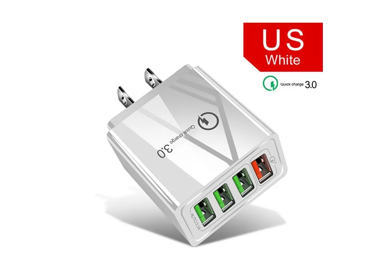 IXJYLCPC IXJYLCPC 48W 4-Port USB QC3.0 Wall Adapter White — product photo