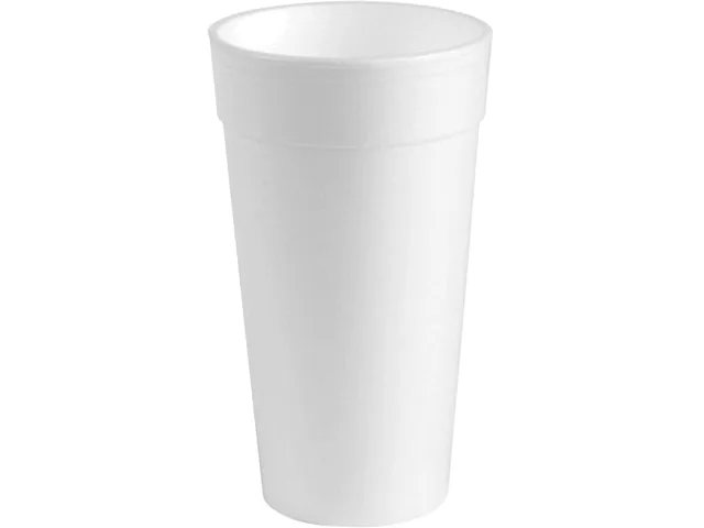 White styrofoam cup, 24 oz, carton of 300