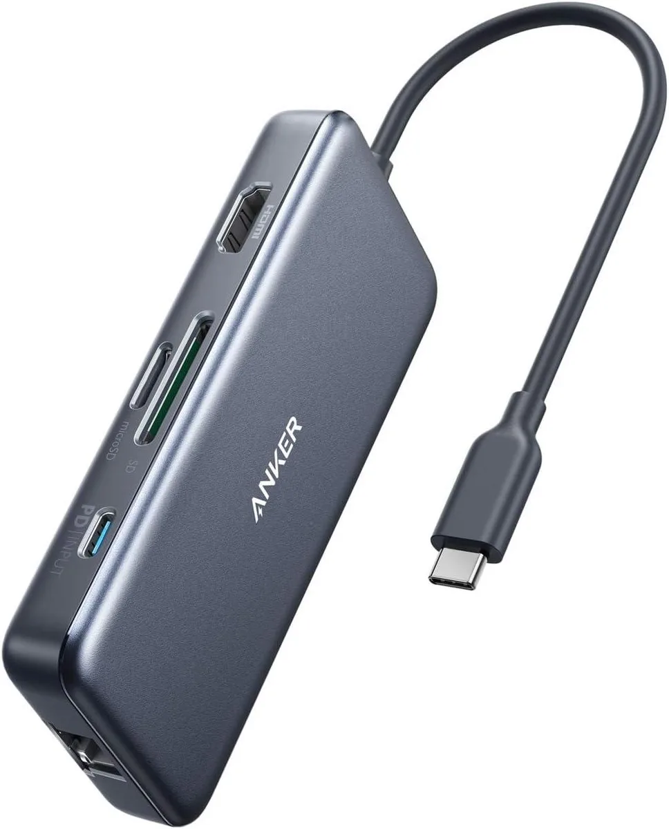 FLEANE FLEANE 7-in-1 USB-C Hub audio adapter 4K HDMI 60W PD 1Gbps Ethernet 2 USB 3.0 SD microSD — product photo