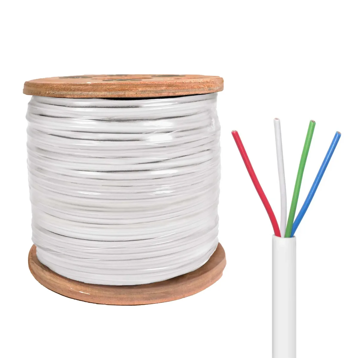 Logico Logico 20/4 Thermostat Wire Solid Copper CMR 500ft White — product photo