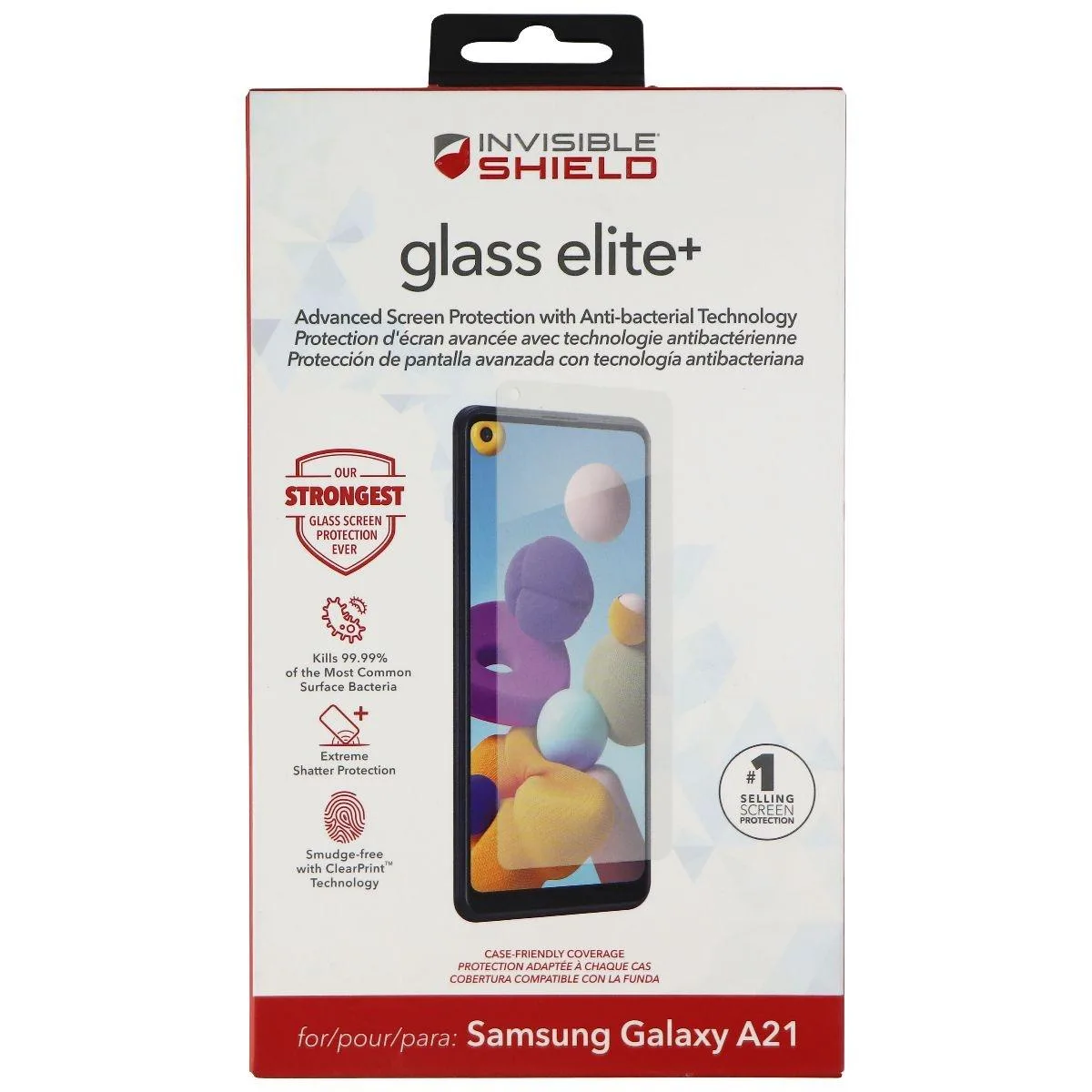 ZAGG ZAGG InvisibleShield Glass Elite+ cover for Samsung Galaxy A21 Clear — product photo