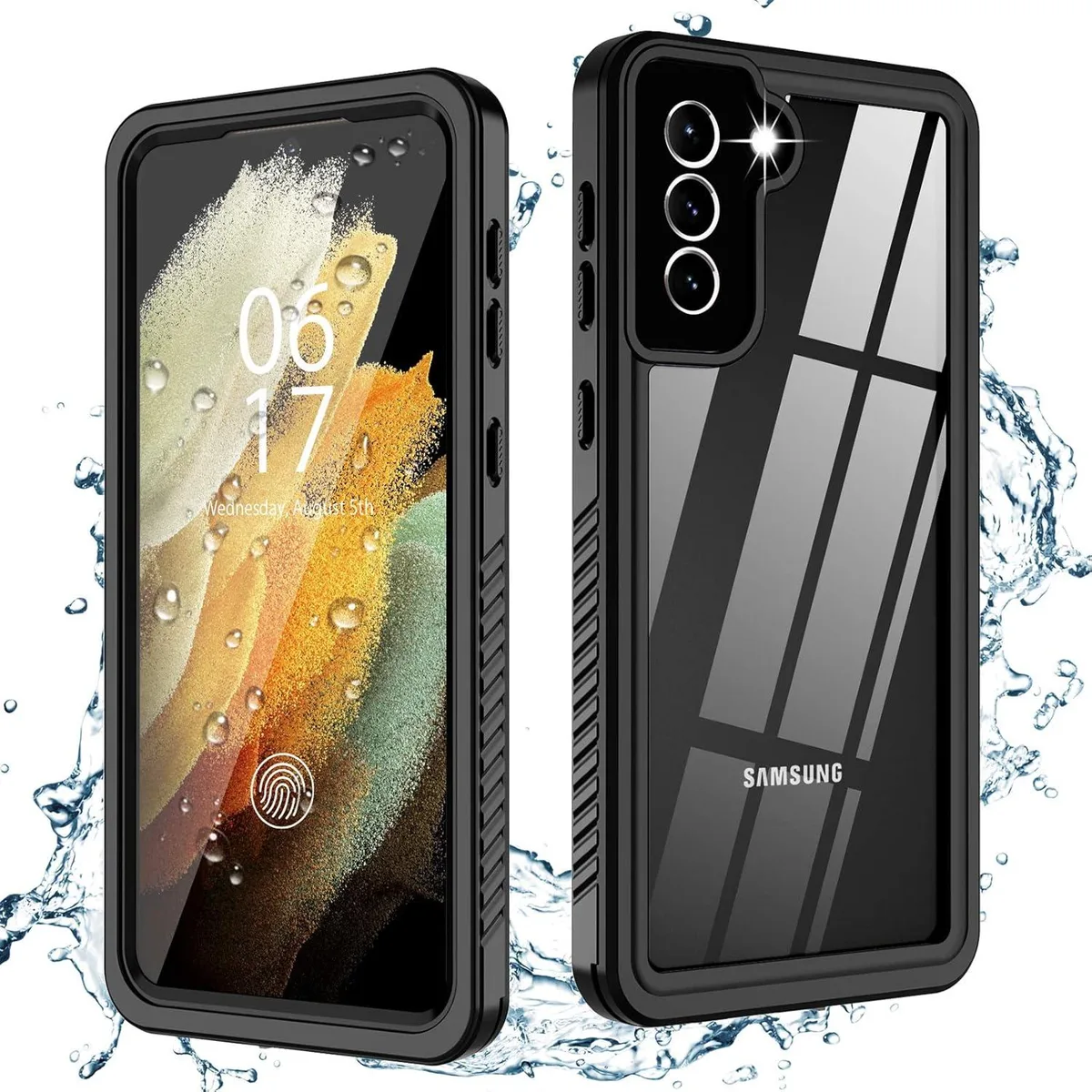 TAURKENAM TAURKENAM Samsung Galaxy S21 6.2inch Waterproof Case Black — product photo