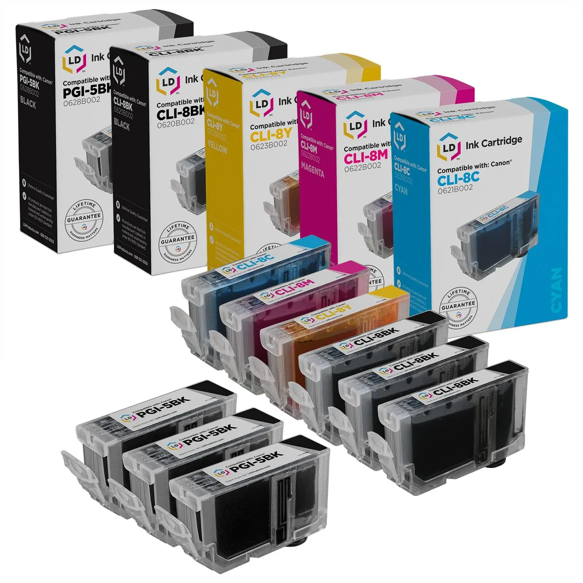 LD Products LD Products Compatible Ink Cartridge for Canon PGI5 &amp; CLI8 9-Pack — product photo