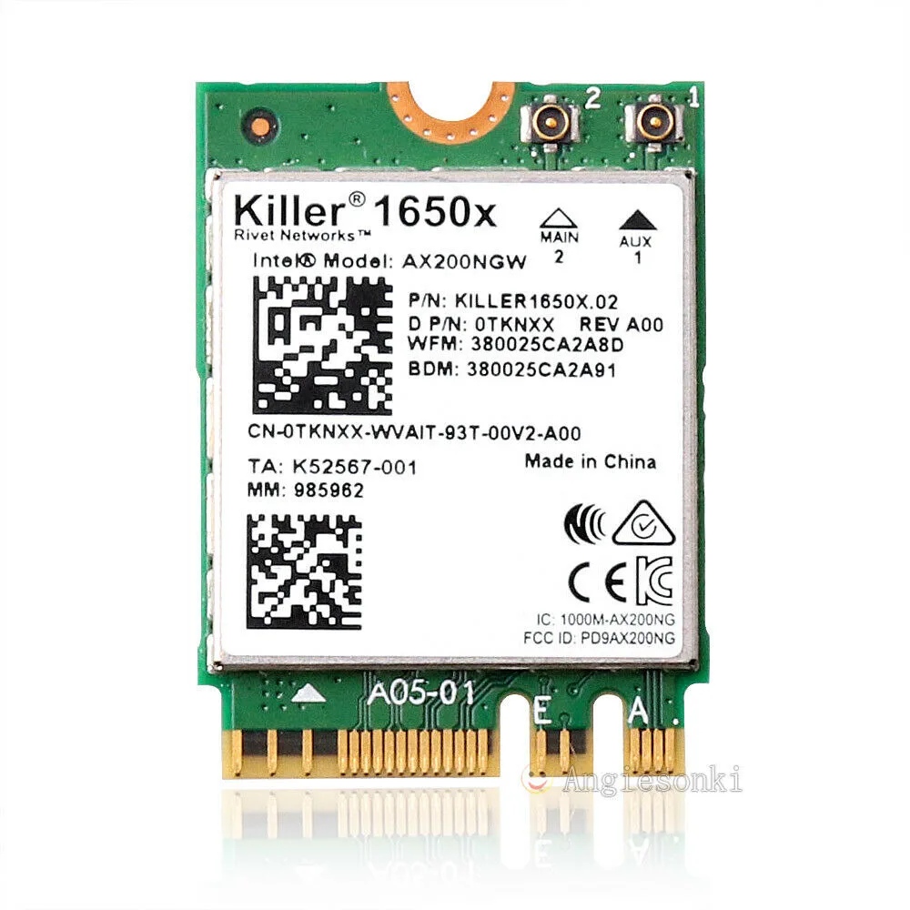 DELL DELL Killer 1650X Wi-Fi 6 Bluetooth 5.2 M.2 adapter — product photo