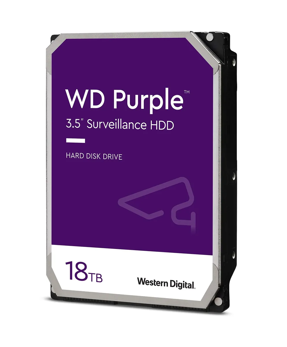 Western Digital Western Digital 18TB WD Purple Surveillance HDD 3.5" 256MB Cache 2 in 1 accessory — product photo
