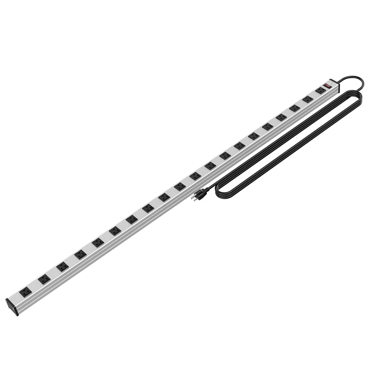  20 Outlet Heavy Duty Metal Power Strip 15 ft Cord 15 Amp Circuit Breaker ETL Certified — product photo